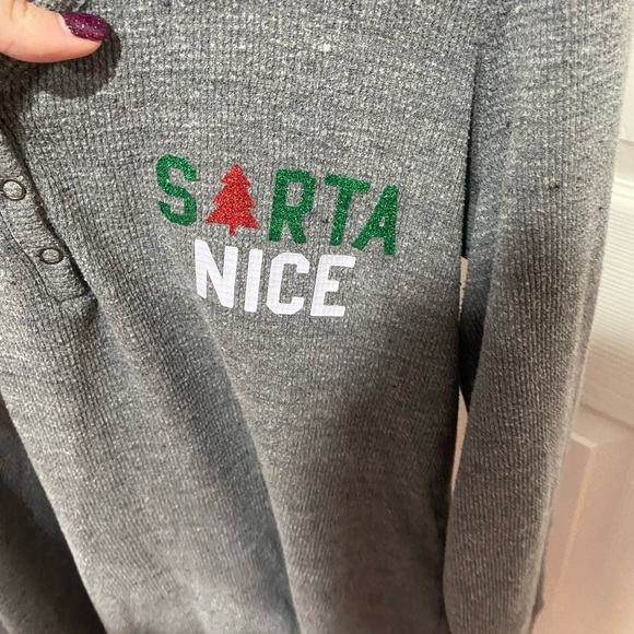 NWOT VS Pink Holiday Themed Sleep Shirt - Picture 3 of 8